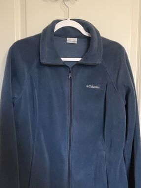 🟠 Columbia Navy Full-Zip Fleece Jacket